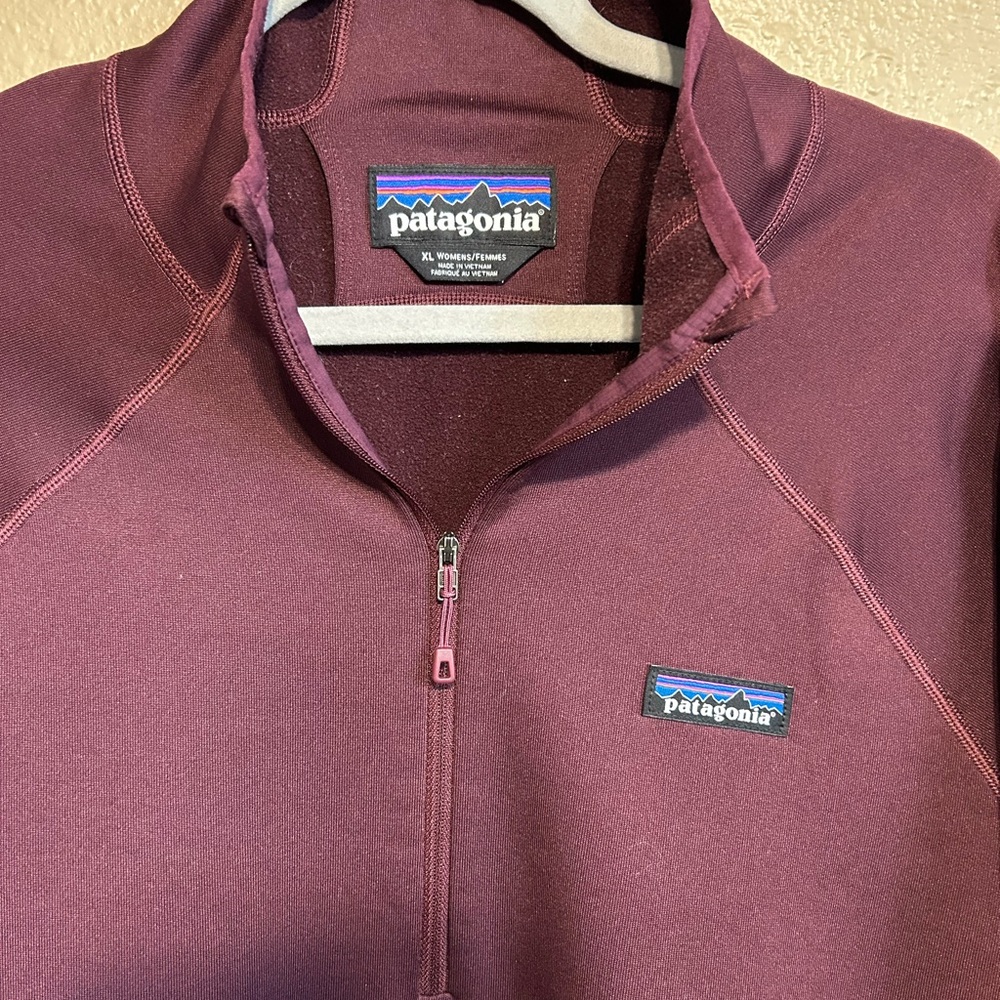 Patagonia Maroon Quarter-Zip Pullover